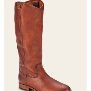 Frye Tall Cognac Boots 9.5 Narrow, Melissa Button-SFT VN LE, Worn Twice